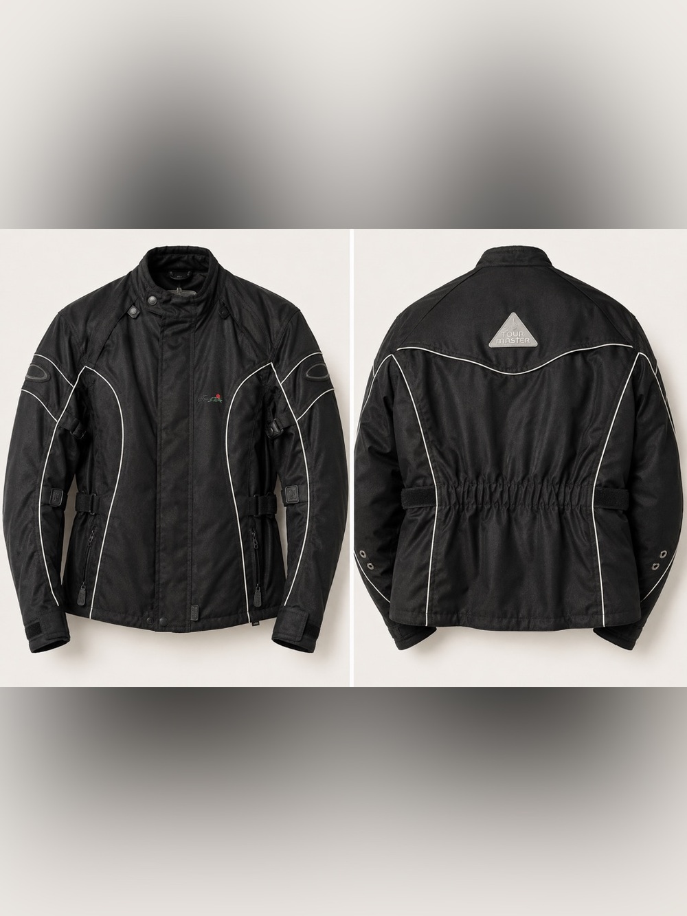 Tour Master Trinity Women’s Motorcycle Riding Jacket – Black Large 12-14